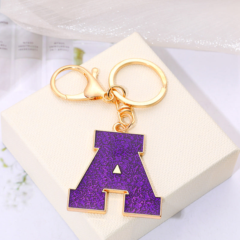 Wholesale Creative Alloy Jewelry 26 English Alphabet Keychain